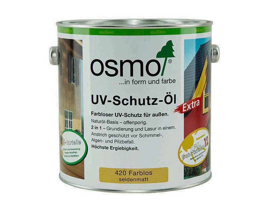 <p><strong>UV-Schutz-Öl farblos Nr. 420</strong></p><p>0,75 und 2,5 Liter Gebinde</p>